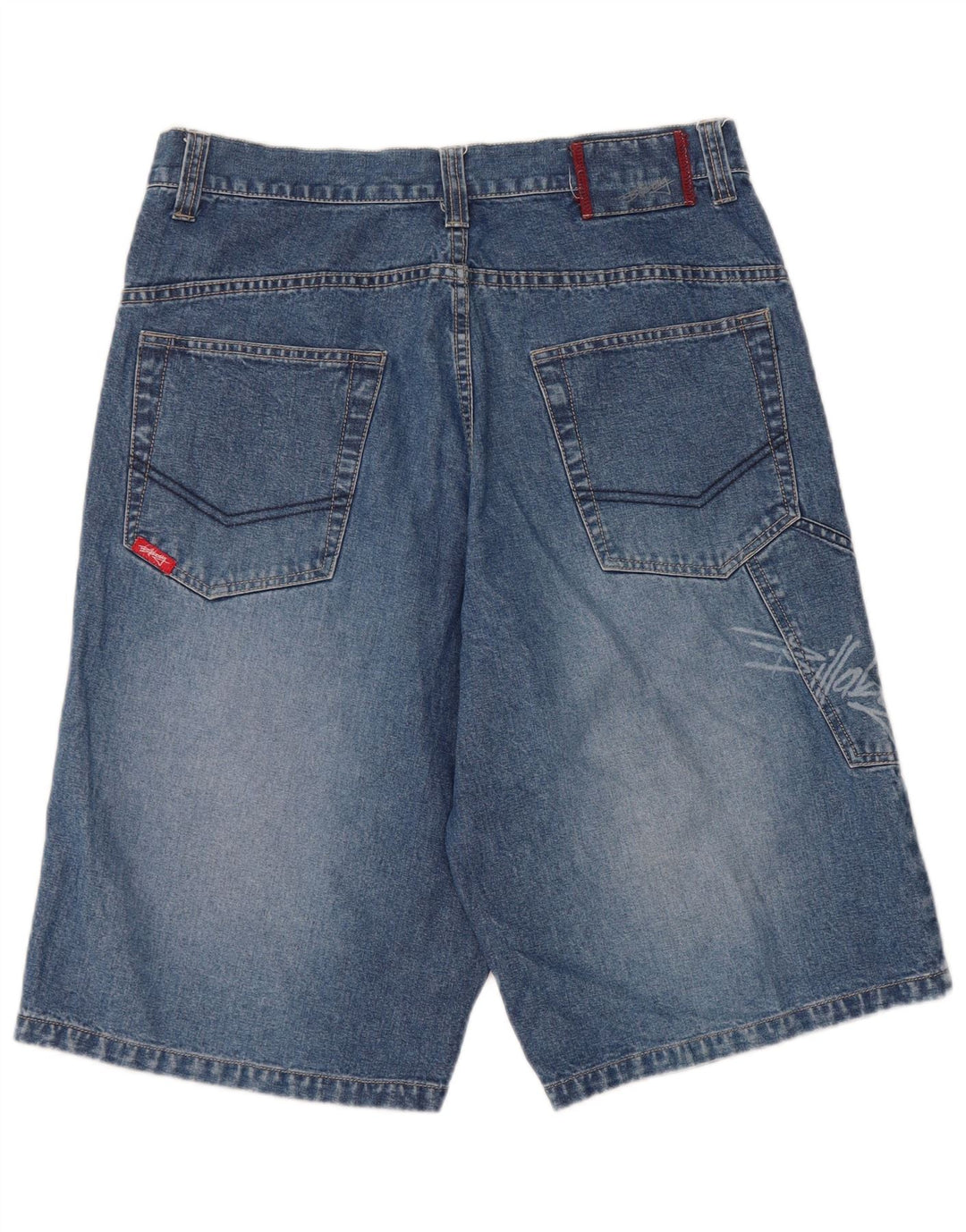 Billabong Womens Graphic Denim Shorts W32 Large Blue Cotton