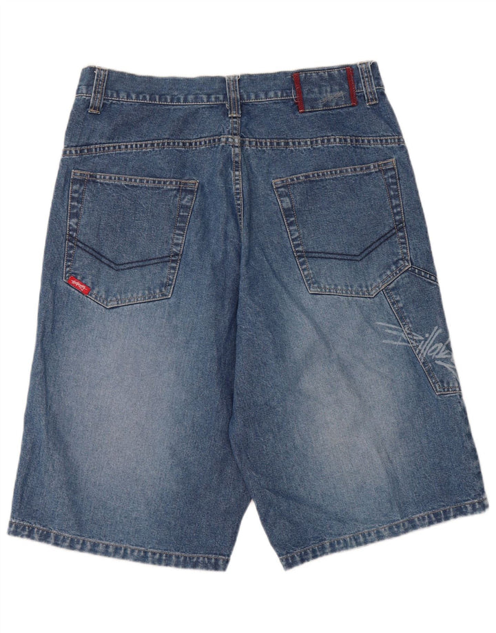 Billabong Womens Graphic Denim Shorts W32 Large Blue Cotton