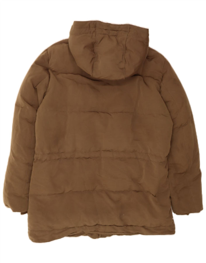 GEOX Mens Hooded Padded Jacket UK 40 Large Brown Polyester Vintage Geox and Second-Hand Geox from Messina Hembry 