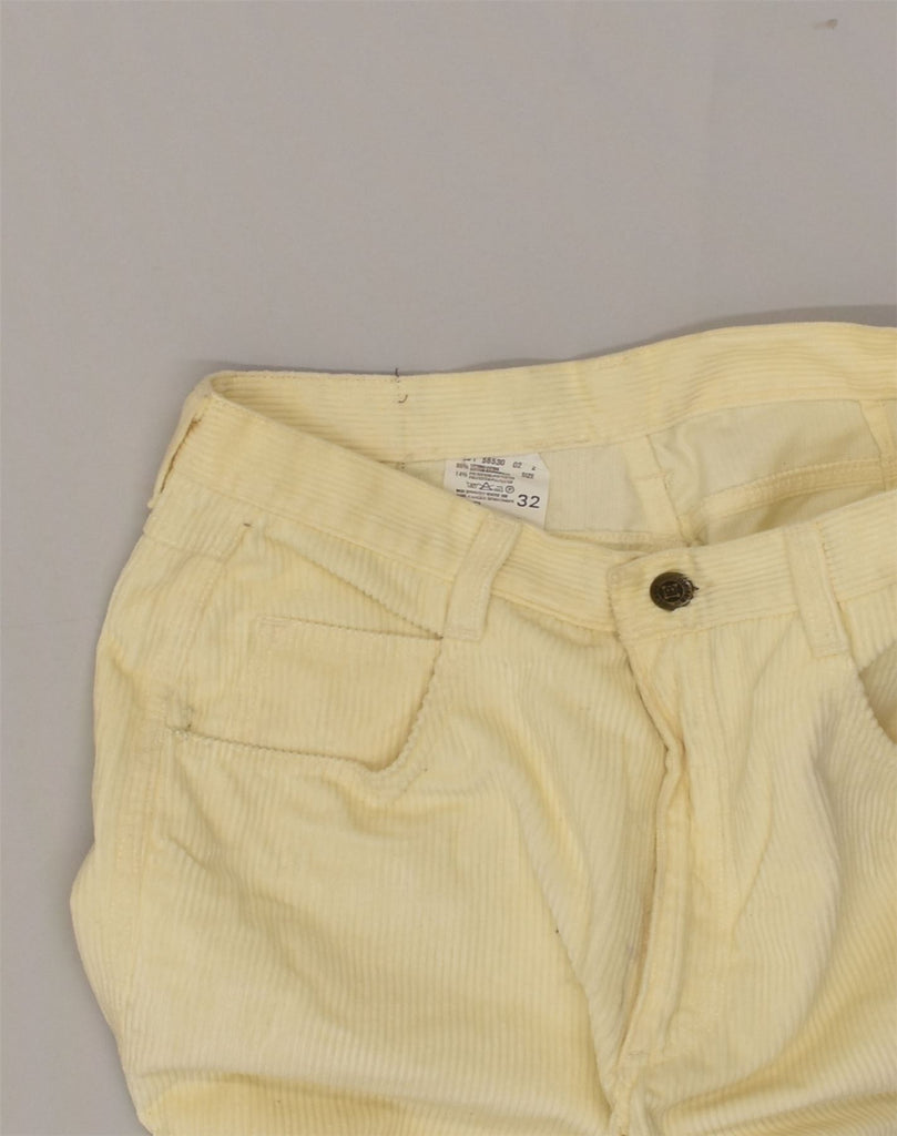 LAURA BIAGIOTTI Womens Straight Corduroy Trousers W32 L28  Yellow Cotton | Vintage Laura Biagiotti | Thrift | Second-Hand Laura Biagiotti | Used Clothing | Messina Hembry 