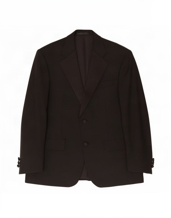 Marks & Spencer Mens 2 Button Blazer Jacket UK 38 Medium Black