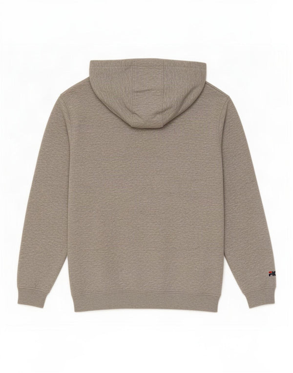 Fila Mens Graphic Hoodie Jumper XS Grey Flecked Cotton