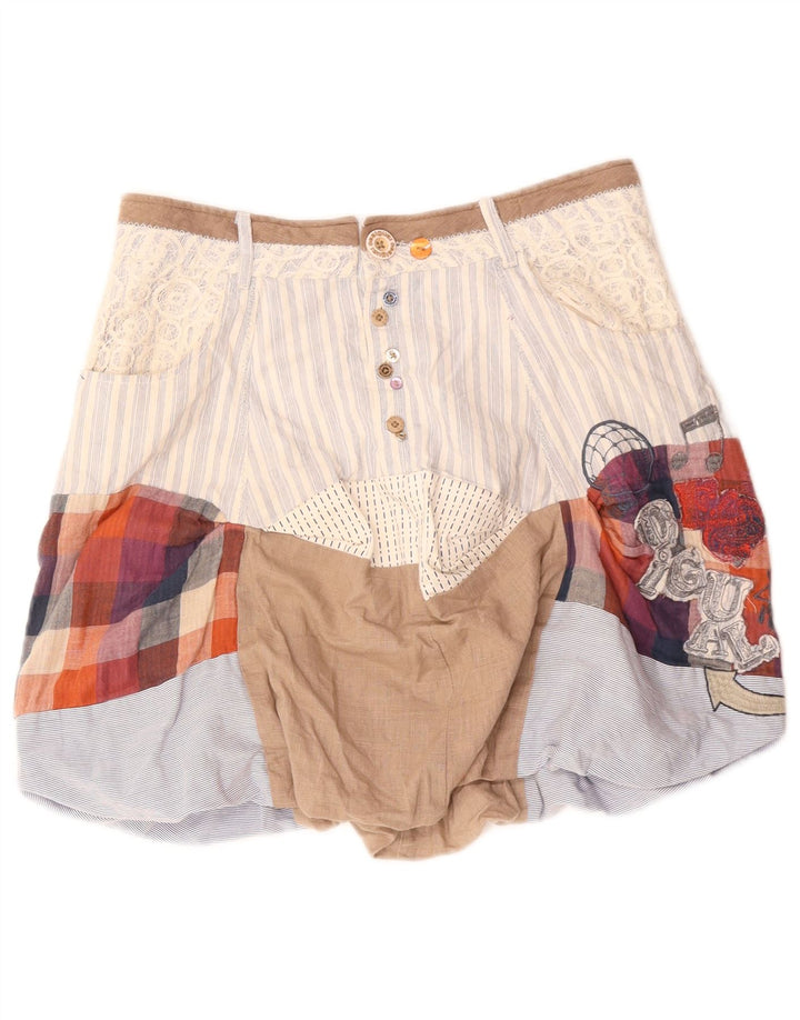 DESIGUAL Womens Bubble Skirt EU 36 Small W30 Multicoloured Patchwork