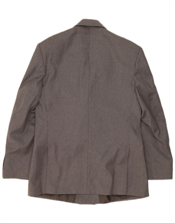 Mirage Mens Double Breasted Blazer Jacket IT 52 XL Grey Merino Wool