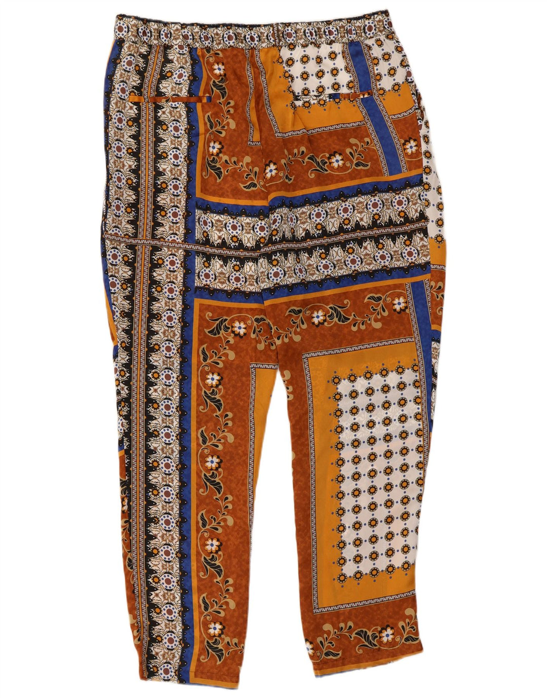 ZARA Womens High Waist Tapered Trousers XL W32 L27 Multicoloured Patchwork