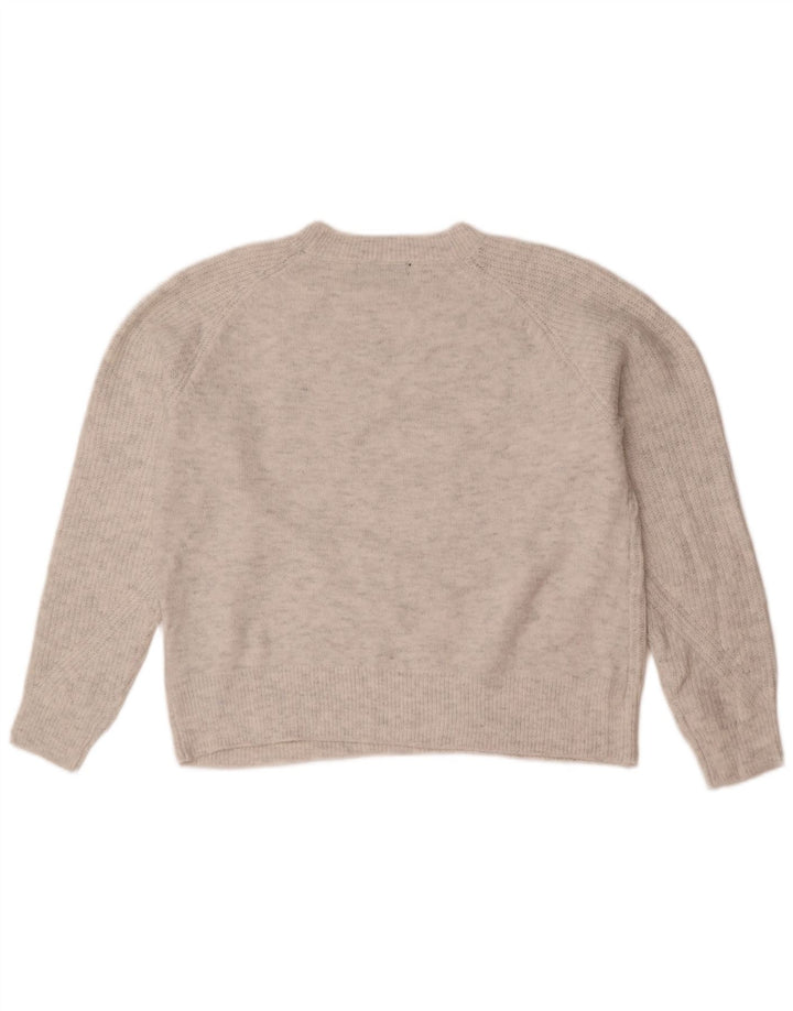 Marks & Spencer Womens Crew Neck Jumper Sweater UK 14 Medium Grey Acrylic