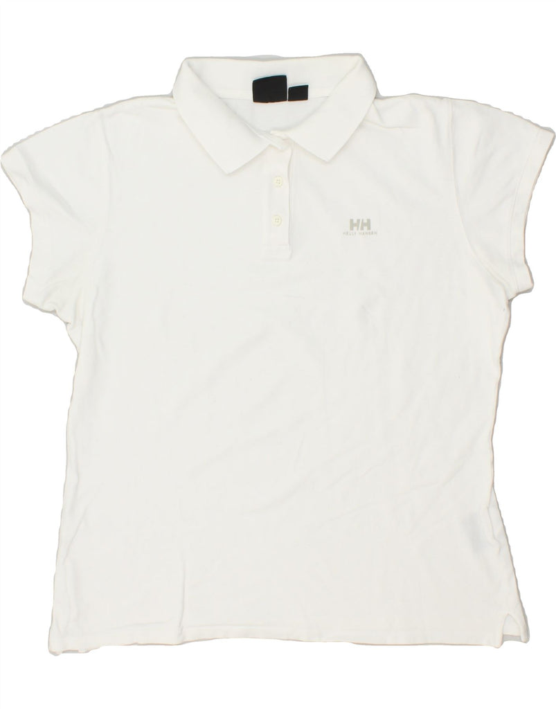 HELLY HANSEN Womens Polo Shirt XL White Vintage Helly Hansen and Second-Hand Helly Hansen from Messina Hembry 