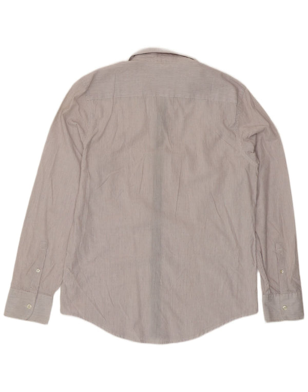Penguin Mens Heritage Slim Fit Shirt Medium White Pinstripe Cotton