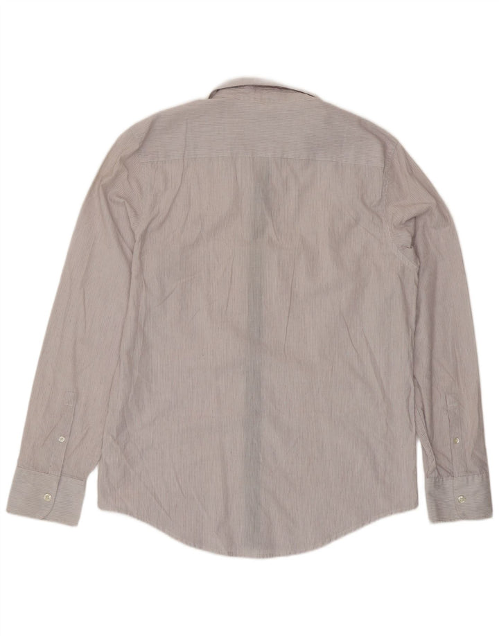 Penguin Mens Heritage Slim Fit Shirt Medium White Pinstripe Cotton
