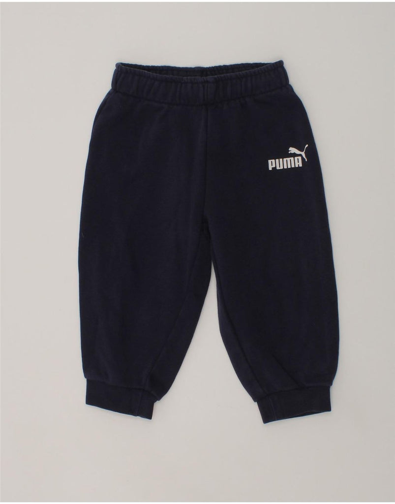 PUMA Baby Boys Joggers Tracksuit Trousers 12-18 Months Navy Blue Cotton | Vintage Puma | Thrift | Second-Hand Puma | Used Clothing | Messina Hembry 