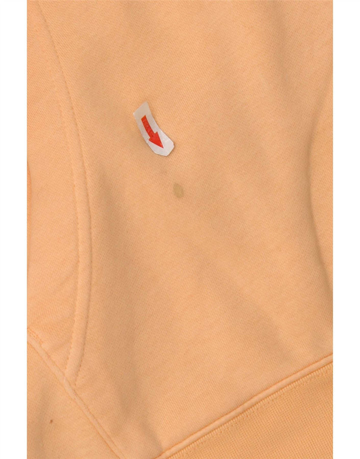 Nike Mens Hoodie Jumper Medium Orange Cotton