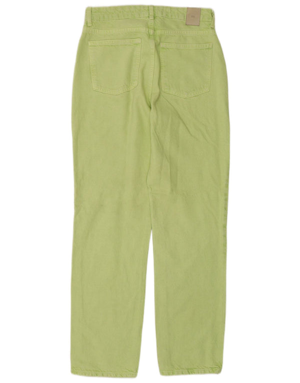 Zara Womens High Waist Straight Jeans EU 38 Small W28 L30 Green