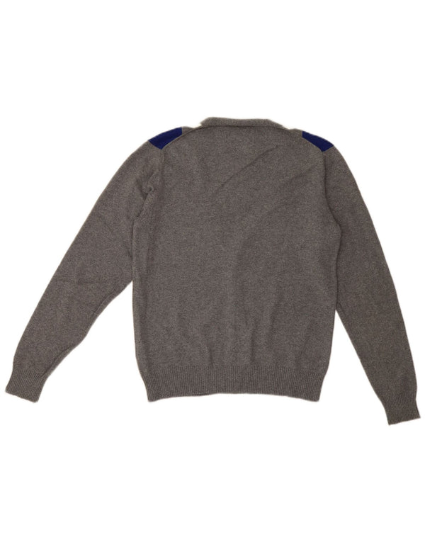 Sun68 Mens Cardigan Sweater Small Grey Argyle/Diamond Cotton