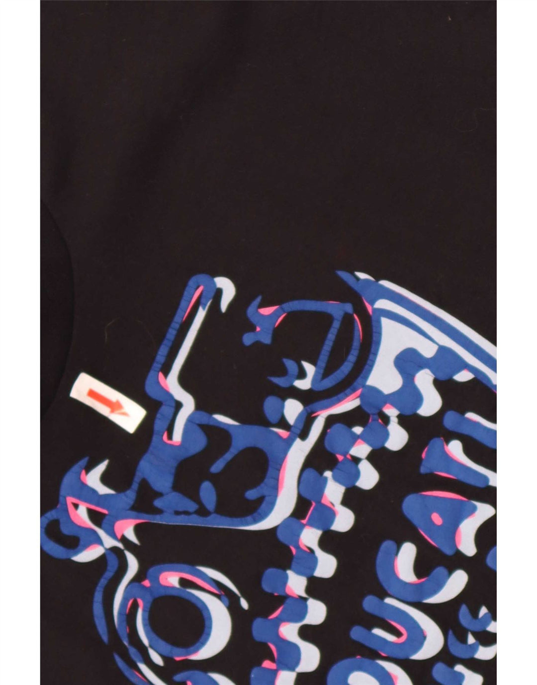 Ducati Womens Graphic T-Shirt Top UK 12 Medium Black Cotton