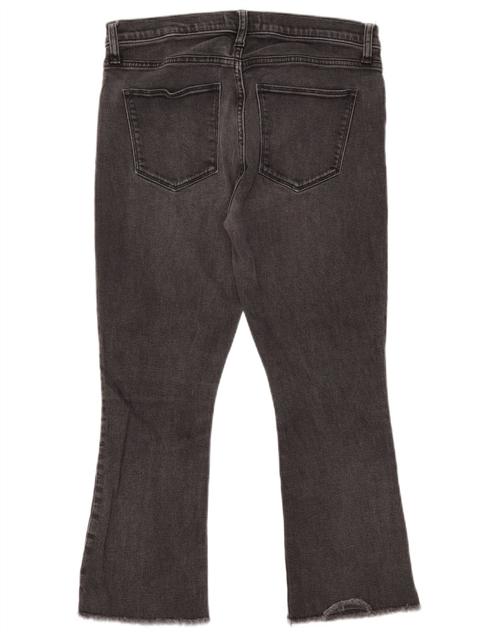 GAP Womens Kick Regular Fit Cropped Jeans W30 L24 Grey Cotton