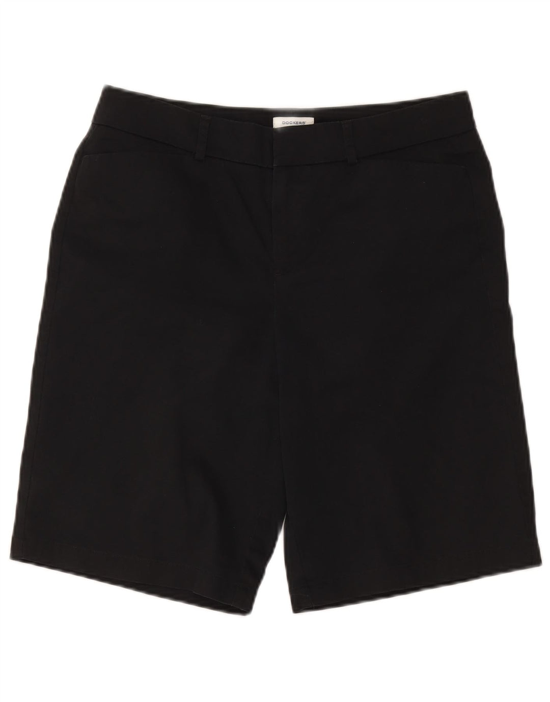 Dockers Mens Ideal Fit Casual Shorts W32 Medium Black Cotton