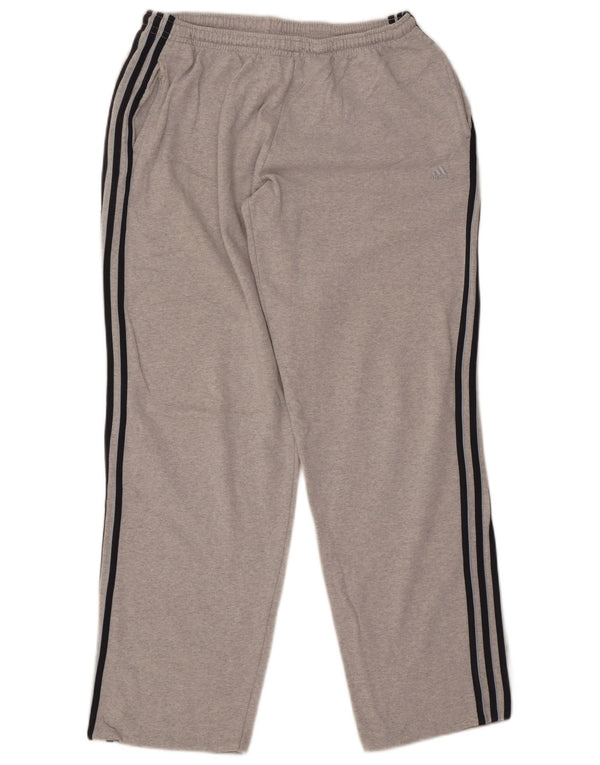 ADIDAS Mens Tracksuit Trousers UK 42/44 Large  Grey Cotton