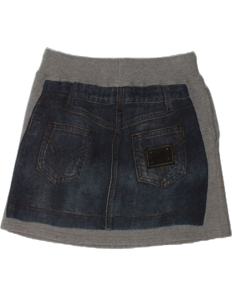 DOLCE & GABBANA Girls Denim Skirt 15-16 Years Large Navy Blue Colourblock | Vintage Dolce & Gabbana | Thrift | Second-Hand Dolce & Gabbana | Used Clothing | Messina Hembry 