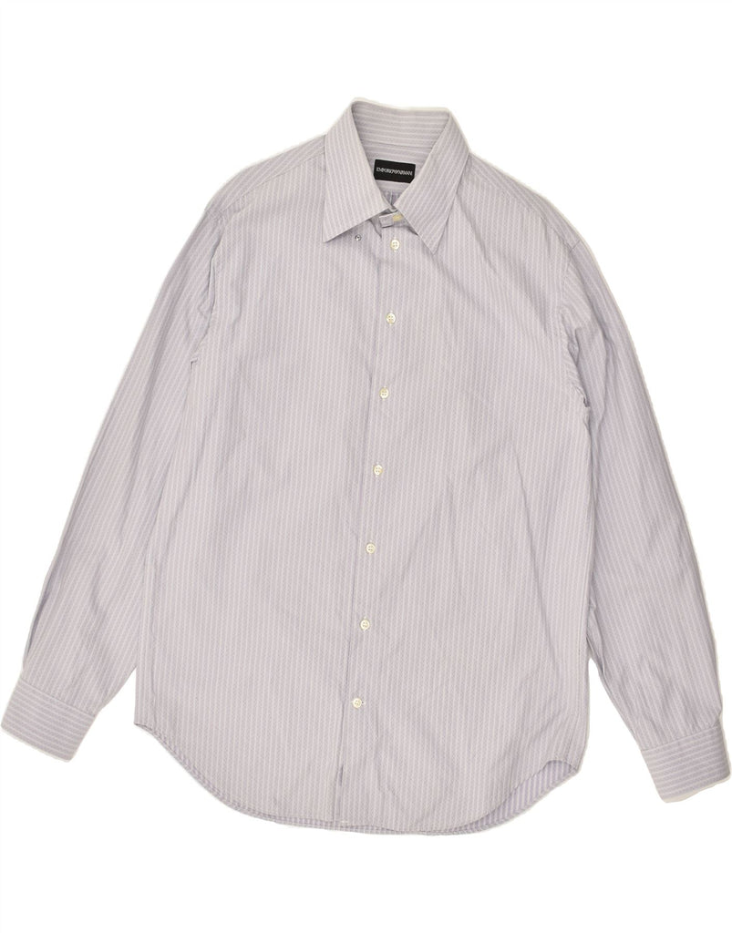 EMPORIO ARMANI Mens Shirt Size 15 1/2 42 Medium Purple Striped | Vintage Emporio Armani | Thrift | Second-Hand Emporio Armani | Used Clothing | Messina Hembry 