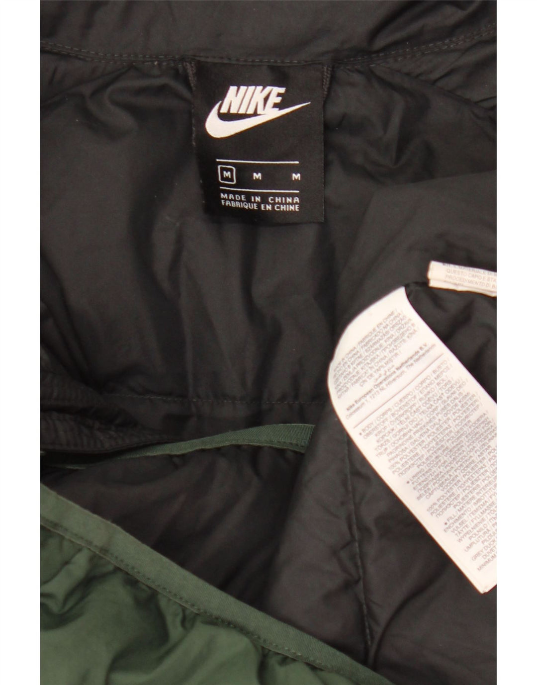 Nike Mens Padded Gilet UK 38 Medium Green Colourblock Polyester