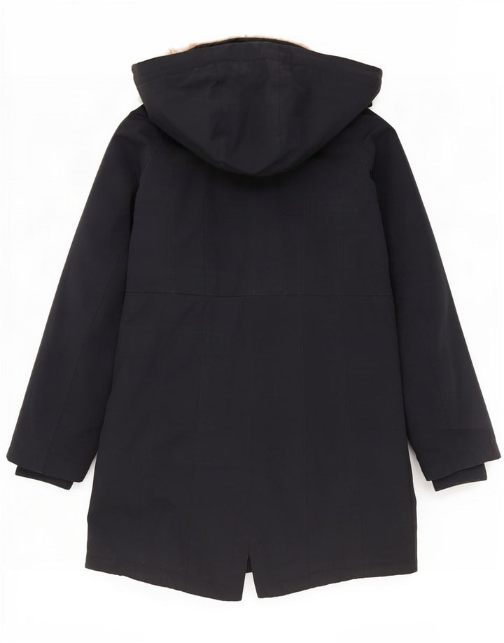 Kangol Womens Hooded Parka Jacket UK 8 Small Navy Blue