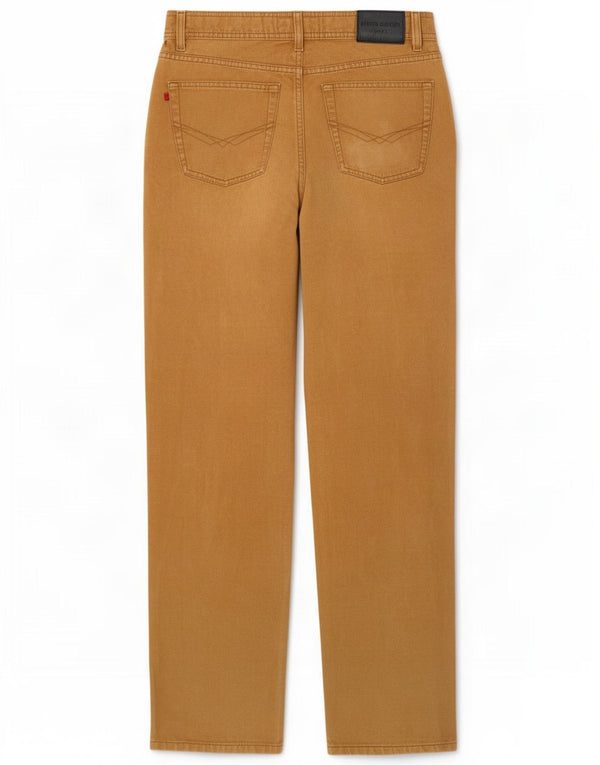 Pierre Cardin Mens Straight Jeans W34 L34 Brown Cotton