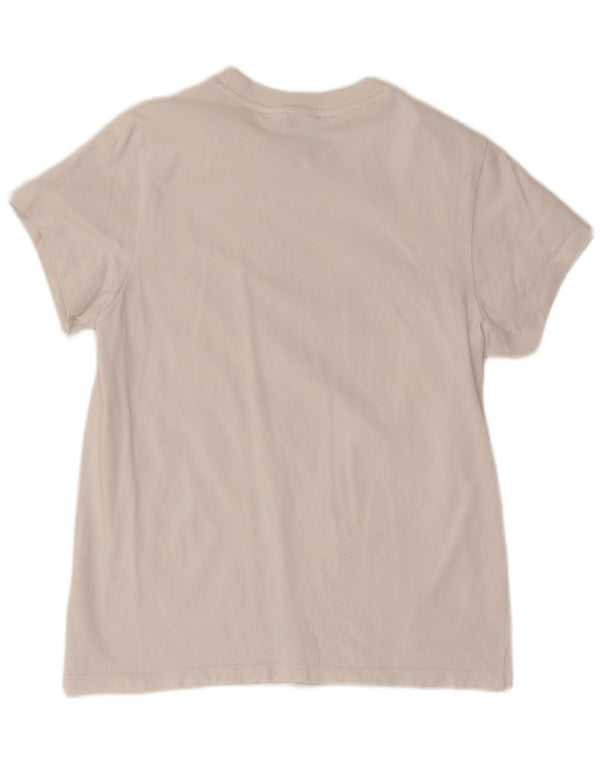 Adidas Womens Graphic T-Shirt Top UK 8 Small White Cotton