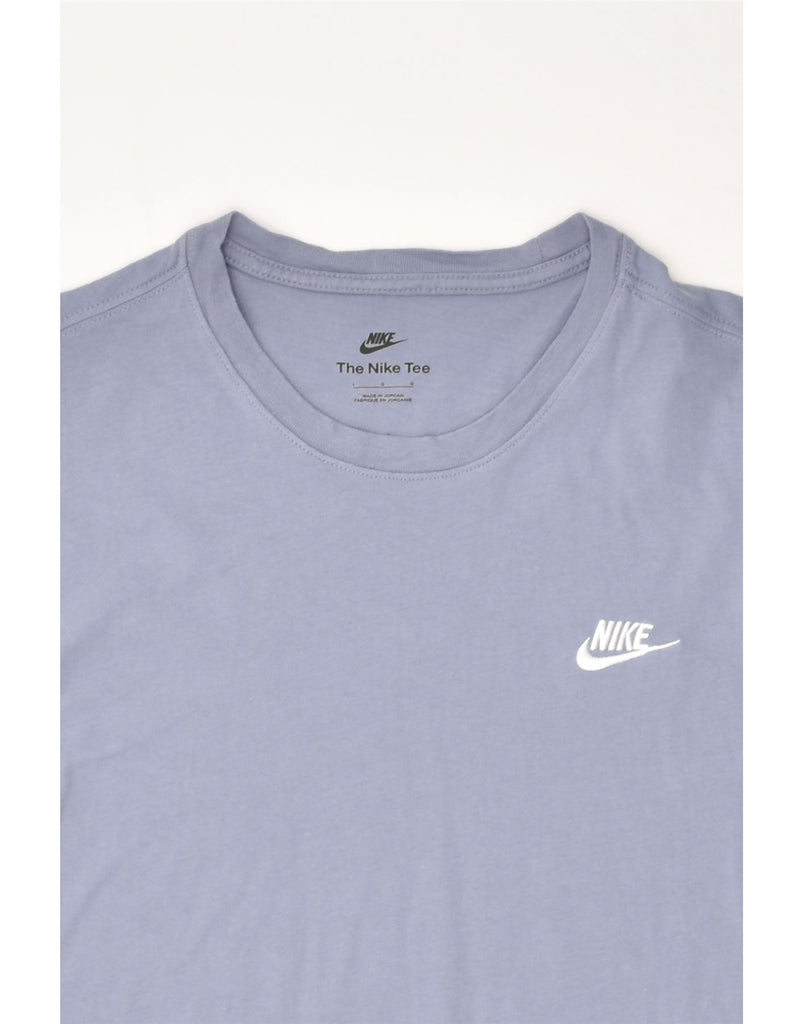 NIKE Womens T-Shirt Top UK 14 Large Grey Cotton | Vintage Nike | Thrift | Second-Hand Nike | Used Clothing | Messina Hembry 