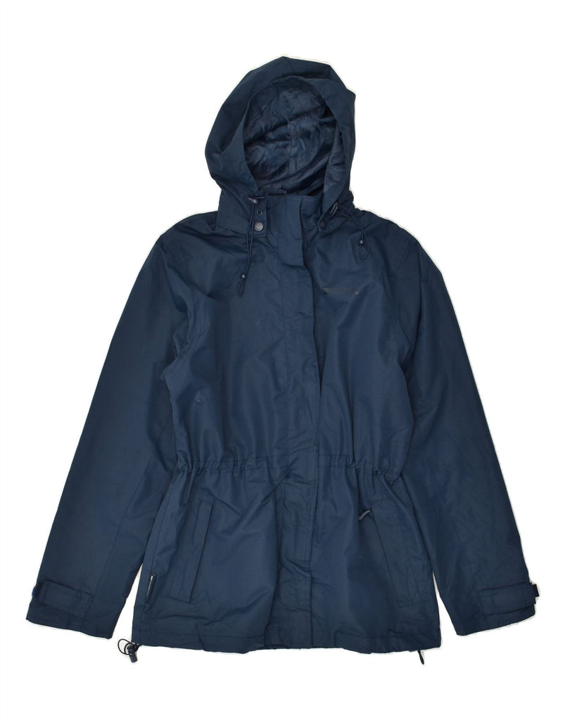 MOUNTAIN WAREHOUSE Womens Hooded Rain Jacket UK 12 Medium Navy Blue | Vintage Mountain Warehouse | Thrift | Second-Hand Mountain Warehouse | Used Clothing | Messina Hembry 