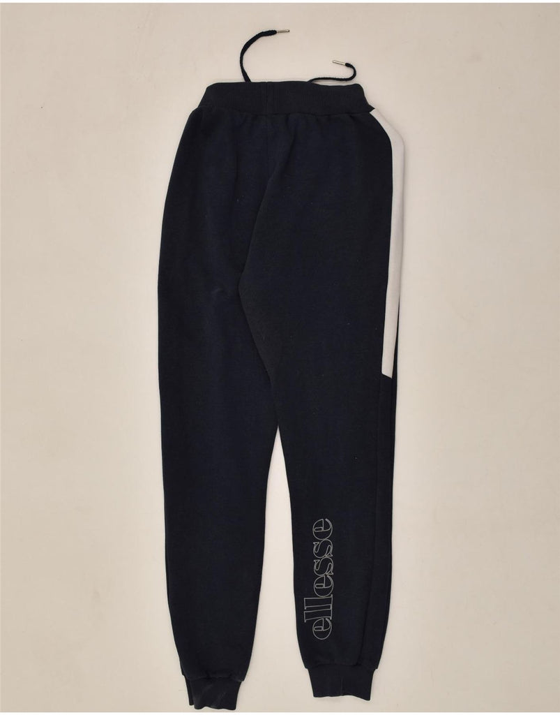 ELLESSE Womens Graphic Tracksuit Trousers Joggers UK 10 Small Navy Blue | Vintage Ellesse | Thrift | Second-Hand Ellesse | Used Clothing | Messina Hembry 