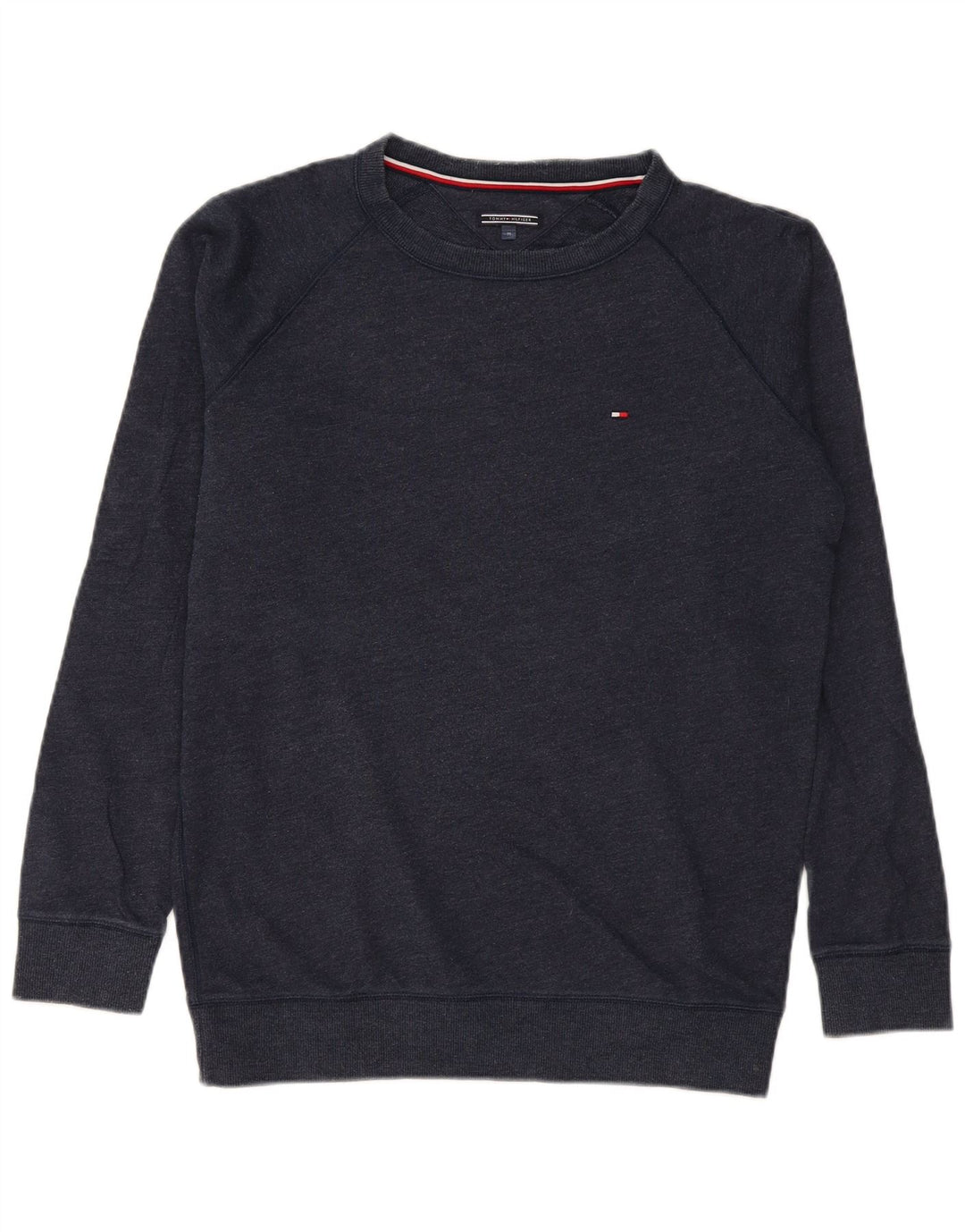 Tommy Hilfiger Mens Regular Fit Sweatshirt Jumper Medium Navy Blue Cotton