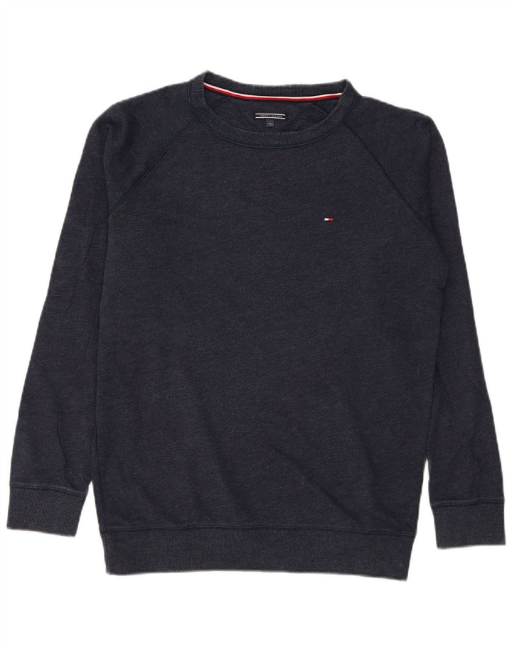 Tommy Hilfiger Mens Regular Fit Sweatshirt Jumper Medium Navy Blue Cotton