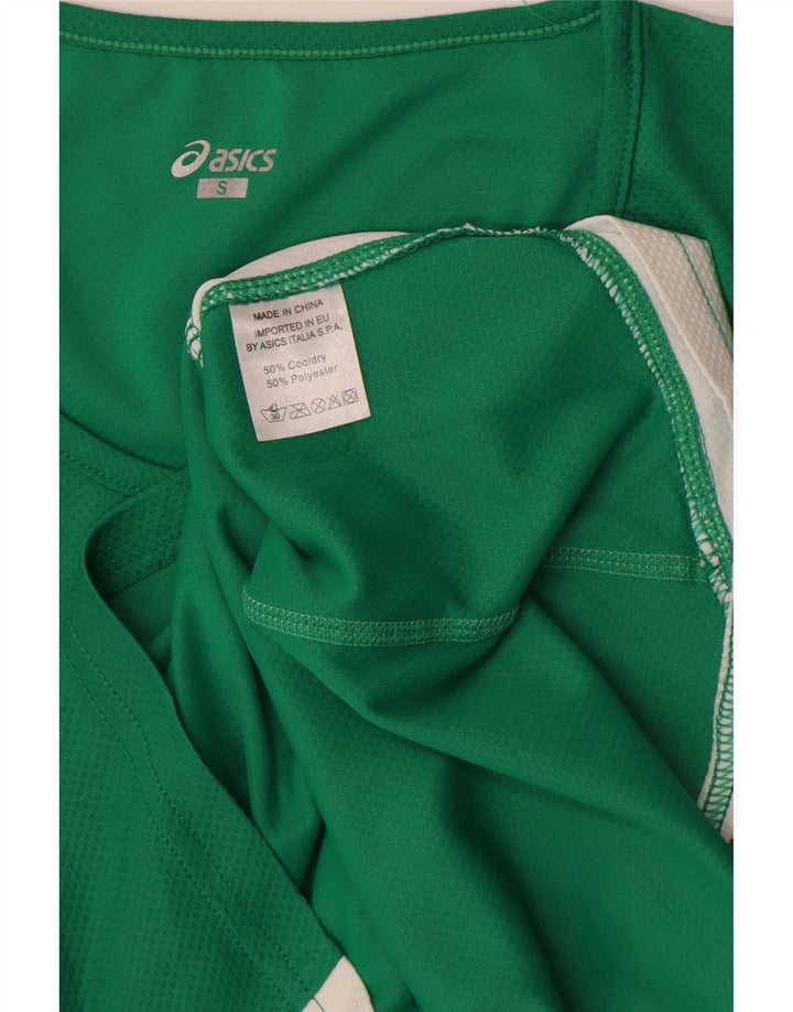 Asics Mens Graphic Vest Top Small Green Colourblock