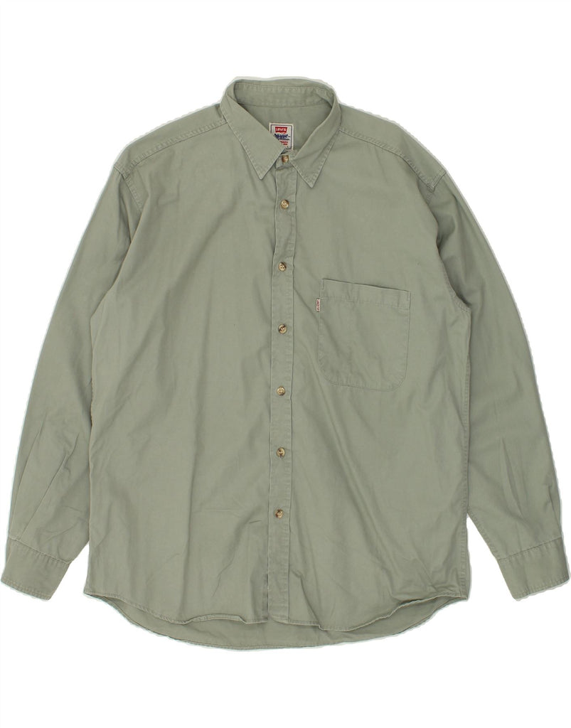 LEVI'S Mens Shirt Large Green Cotton | Vintage Levi's | Thrift | Second-Hand Levi's | Used Clothing | Messina Hembry 