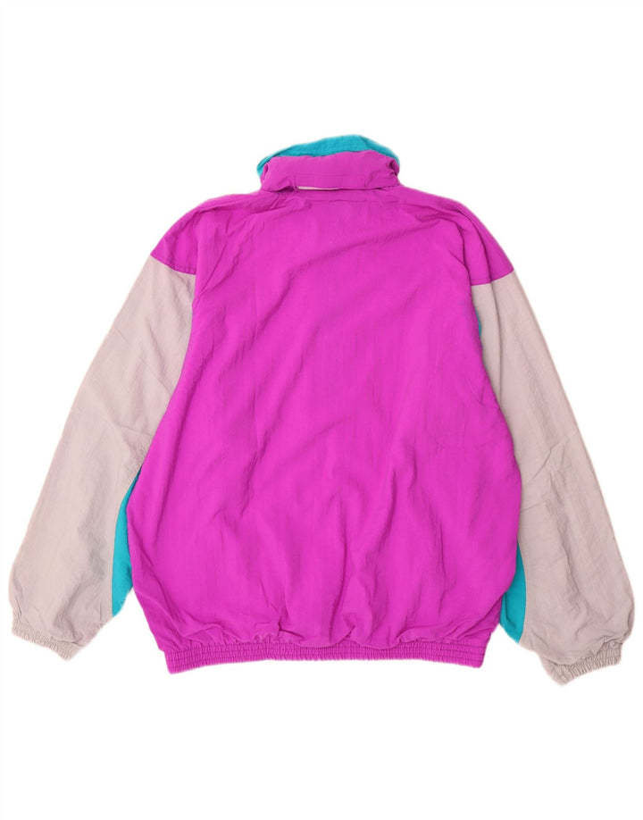 Dubin Mens Pullover Tracksuit Top Jacket Large Purple Colourblock Polyamide