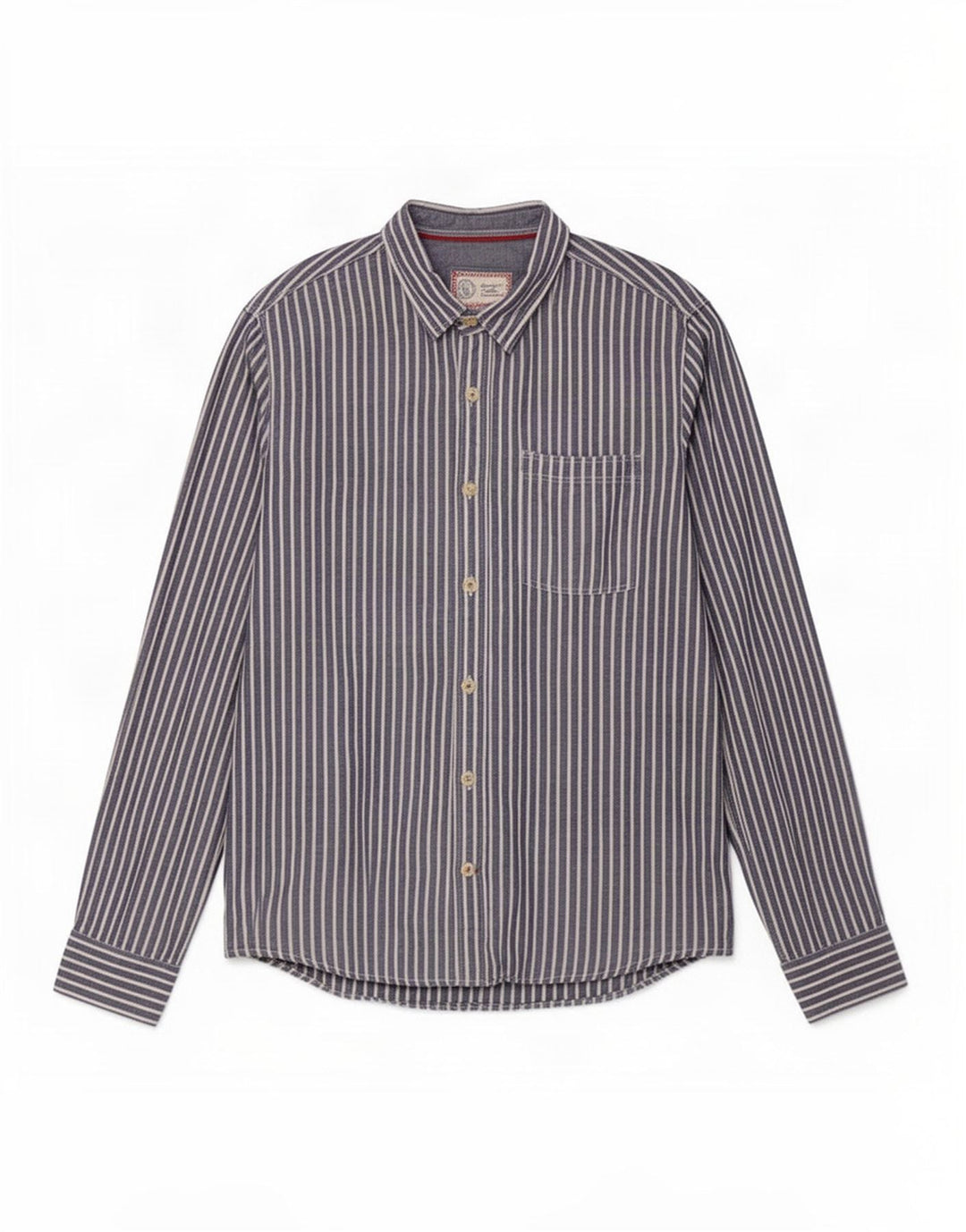 Fat Face Mens Shirt XL Blue Striped Cotton