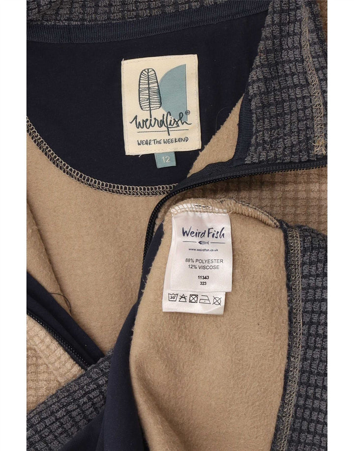 Weird Fish Womens Fleece Jacket UK 12 Medium Beige Polyester