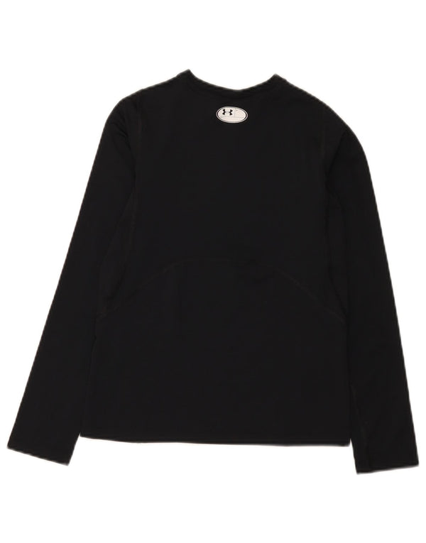 Under Armour Boys Heat Gear Top Long Sleeve 9-10 Years Medium Black