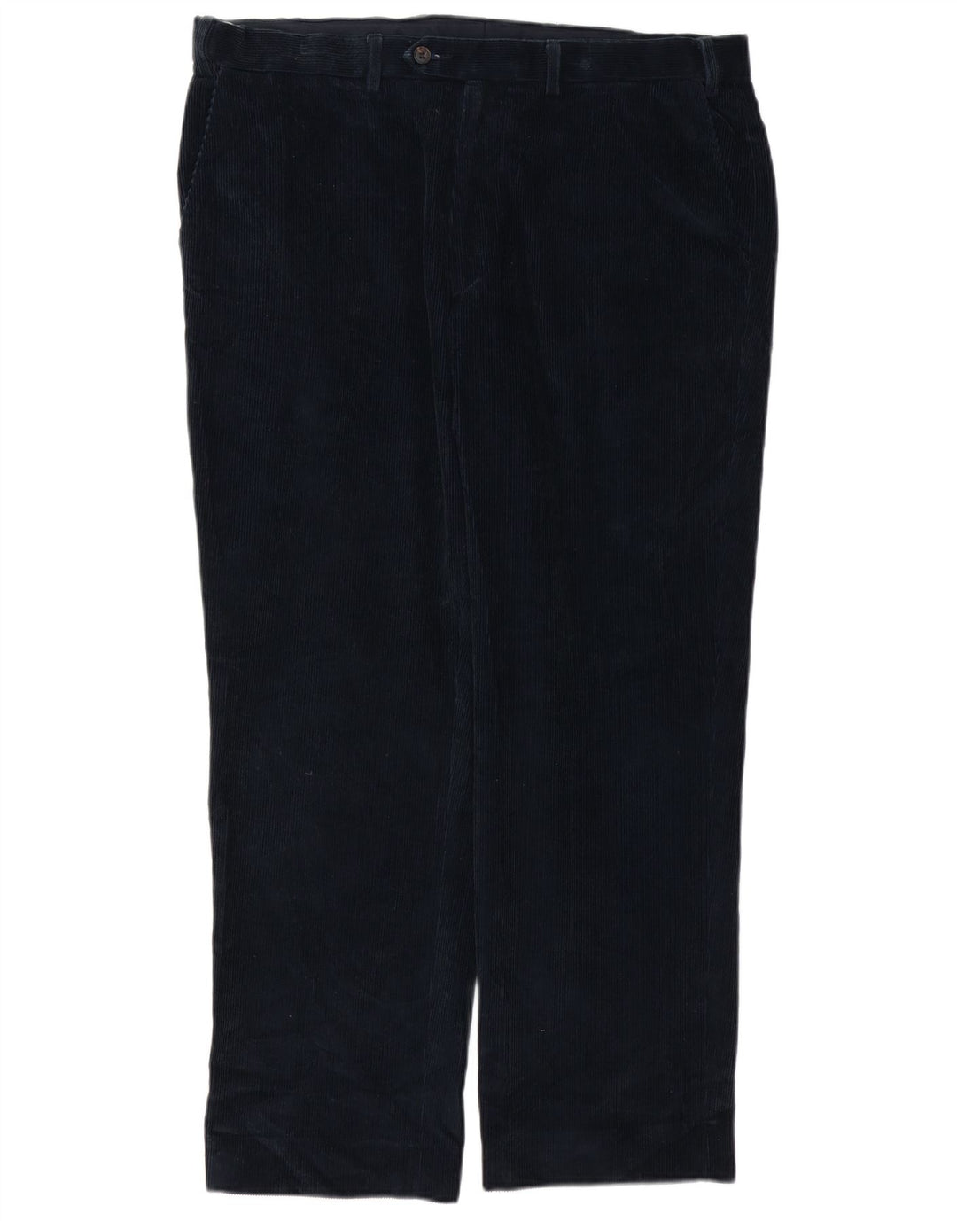 MARKS & SPENCER Mens Straight Corduroy Trousers W38 L29 Navy Blue Cotton