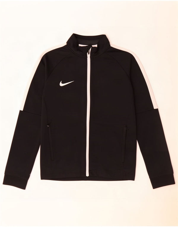 Nike Boys Dri Fit Tracksuit Top Jacket 10-11 Years Medium Black Colourblock