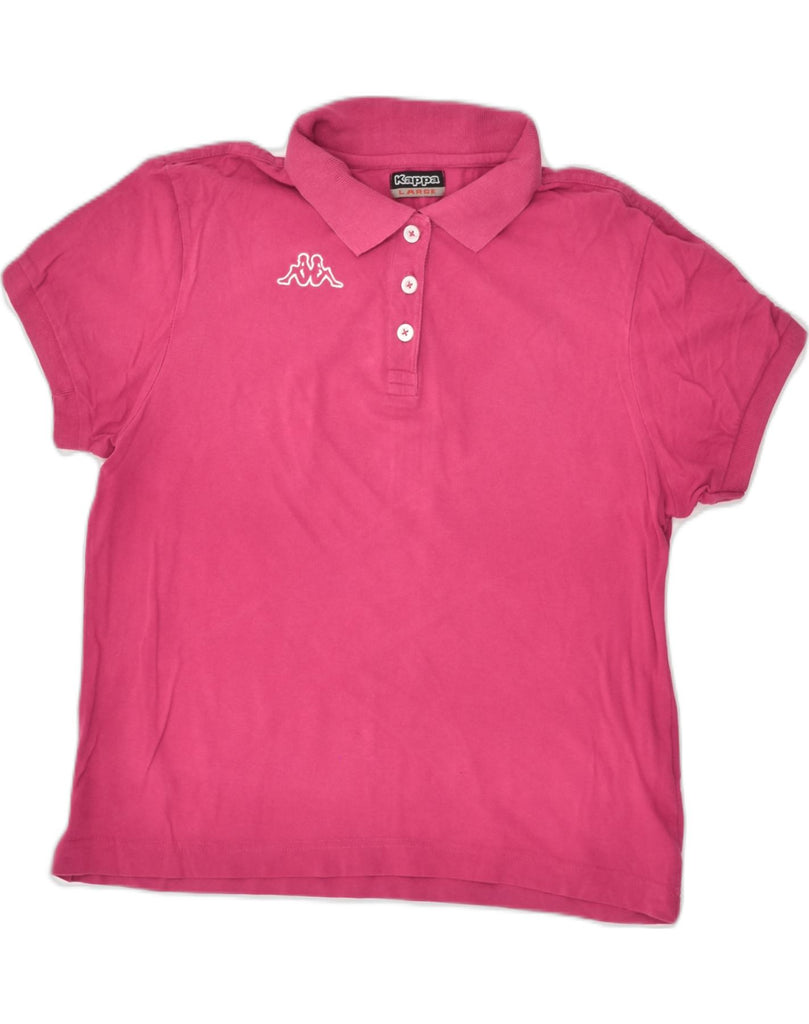 KAPPA Womens Polo Shirt Large Pink Cotton | Vintage Kappa | Thrift | Second-Hand Kappa | Used Clothing | Messina Hembry 