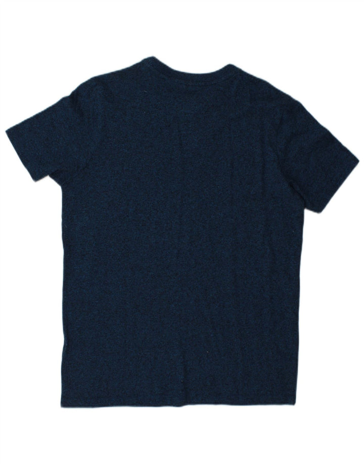 SUPERDRY Mens Graphic T-Shirt Top Small Navy Blue Cotton