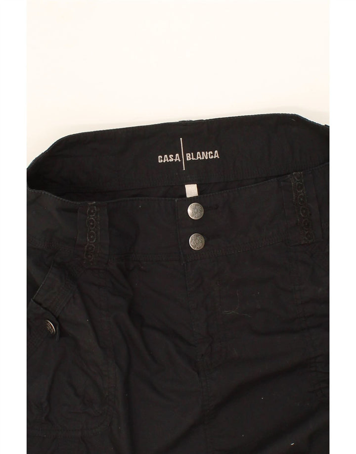CASA BLANCA Womens Straight Skirt EU 40 Medium W32 Black Cotton Vintage Casa Blanca and Second-Hand Casa Blanca from Messina Hembry 