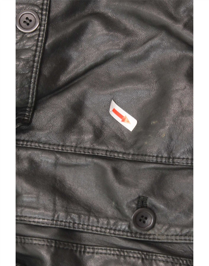 Lamatta Mens Leather Jacket IT 52 XL Black