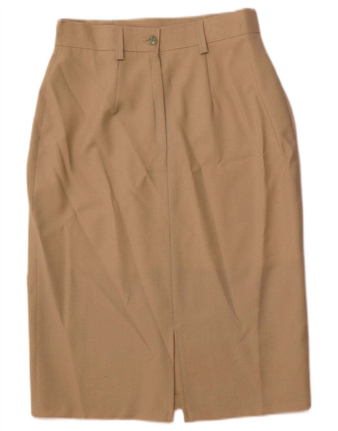 VINTAGE Womens Pencil Skirt IT 44 Medium W28 Brown Wool