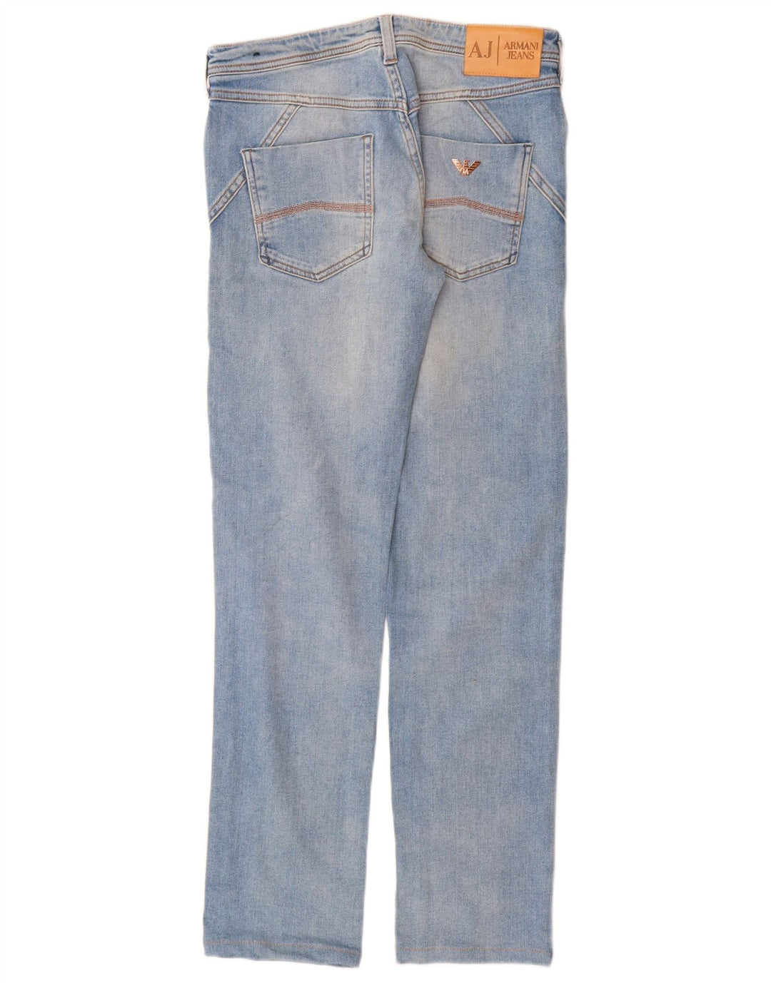 ARMANI Womens Straight Jeans W24 L29 Blue