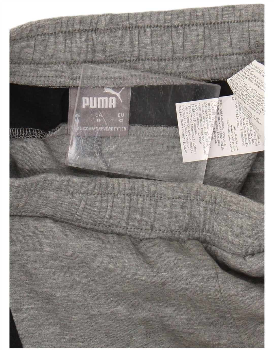 PUMA Mens Tracksuit Trousers XS  Grey Colourblock Cotton