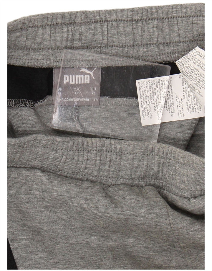 PUMA Mens Tracksuit Trousers XS  Grey Colourblock Cotton
