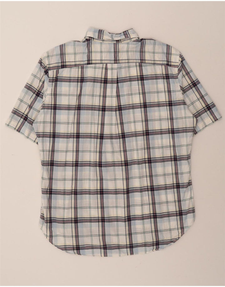 NAUTICA Mens Short Sleeve Shirt XL Blue Check Cotton Vintage Nautica and Second-Hand Nautica from Messina Hembry 