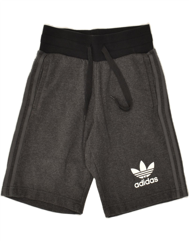 ADIDAS Mens Graphic Sport Shorts Small Grey Cotton | Vintage Adidas | Thrift | Second-Hand Adidas | Used Clothing | Messina Hembry 